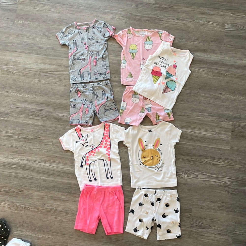4 pair of carters pj sets - 3t